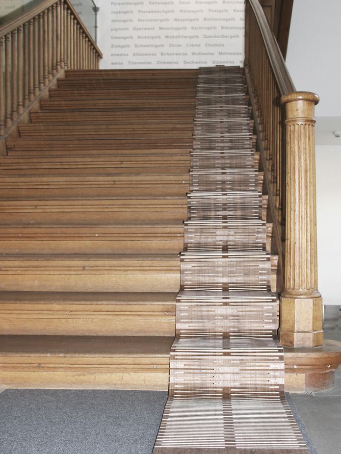 Holz Teppich der Läufer Design Annette Douglas für Gewerbemuseum Winterthur