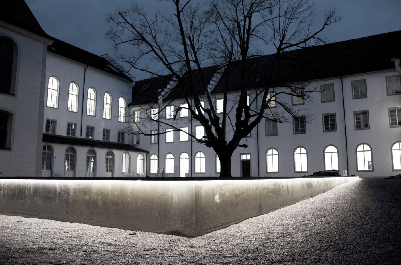 night view of isle of Rheinau Music Hotel